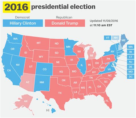 2016 election results by state|Presidential Election of 2016 .
